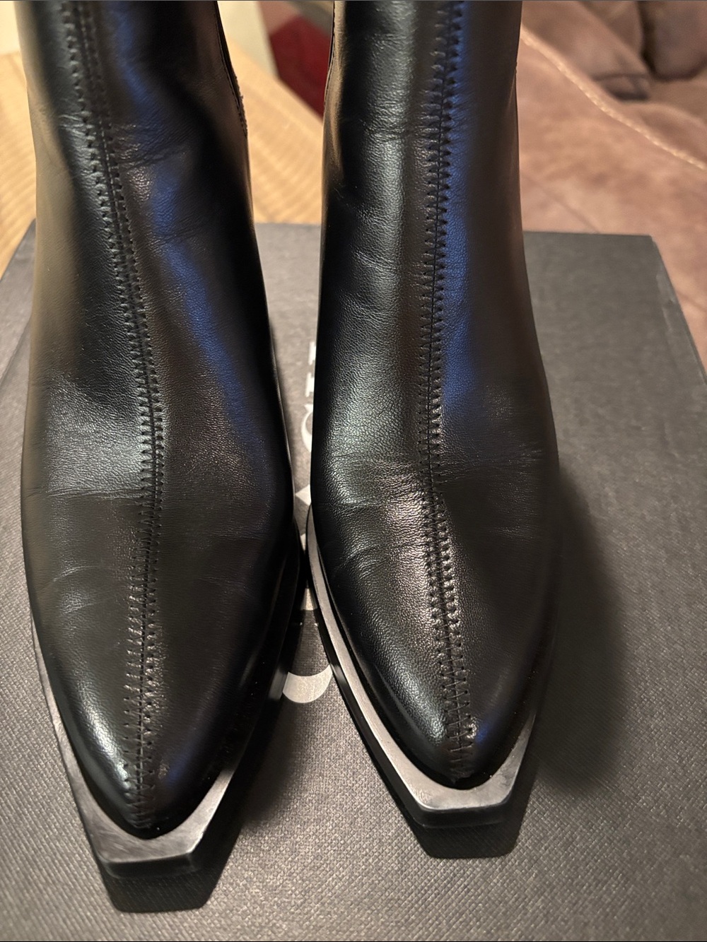 Coach Prestyn LTH Black Leather Ankle Bootie - Picture 5 of 6
